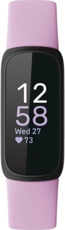 Health &-Fitness-Tracker with Stress Management, Workout Intensity, Sleep Tracking, 24/7 Heart Rate and more, Lilac Bliss/Black, One Size (S & L Bands Included)