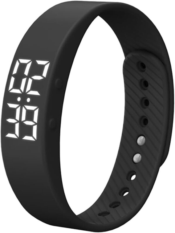 Mens Wrist Wristwatch Bracelet Men Silicone Simple Sport Digital Watch Adjustable Smartwatch Men’s Watches for Strap LED Black Electronic Digital Alarm Clock