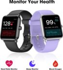 Smart Watch, Fitness Tracker with Heart Rate Monitor, Blood Oxygen, Sleep Tracking, 1.5 Inch Touchscreen Smartwatch for Android iOS Swimming Waterproof Pedometer Step Calories Tracker for Women Men