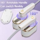Travel Steamer Iron for Clothes Mini - Portable Ironing Machine Travel Small Size Portable Steamer Travel College Dorm Home Essentials Steamer for Clothes(White)