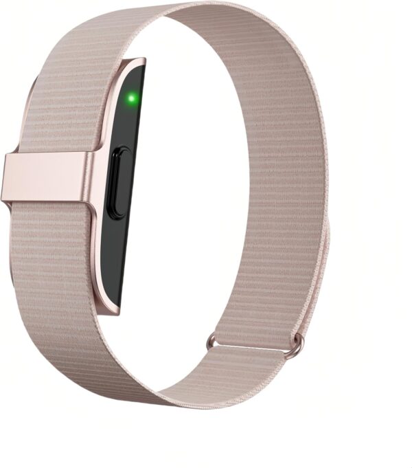Smart Health Wristband, Screenless Smart Bracelet, Pedometer, Wearable Activity and Fitness Tracker, Free App,  Waterproof (Rose Gold)