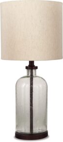 Signature Design by   22.5" Seeded Glass Table Lamp, Bronze